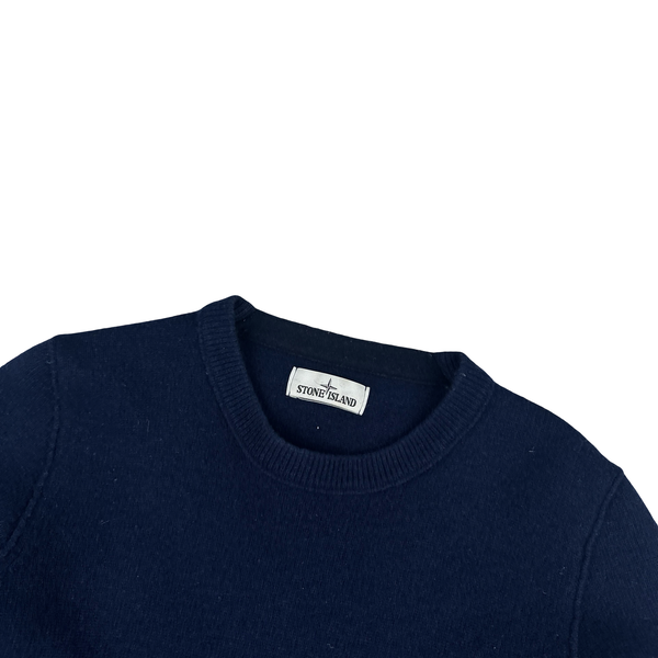 Stone Island 2016 Wool Navy Knitted Jumper - Large