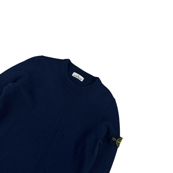 Stone Island 2016 Wool Navy Knitted Jumper - Large