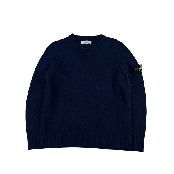 Stone Island 2016 Wool Navy Knitted Jumper - Large