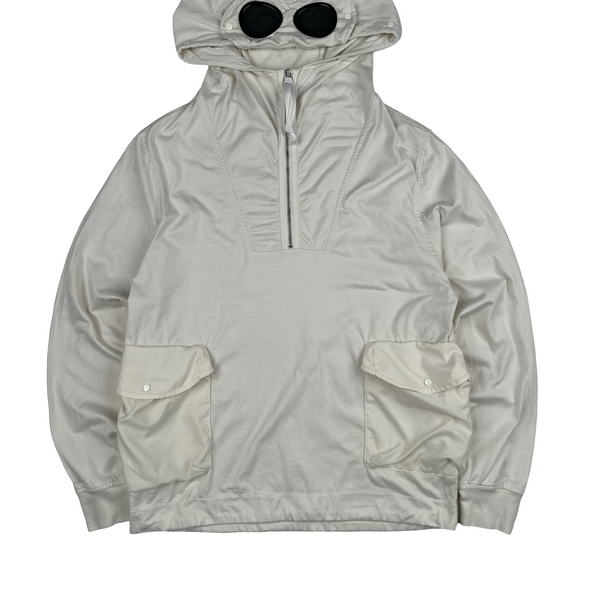 CP Company Beige Multi Pocket Cotton Goggle Jumper - Medium
