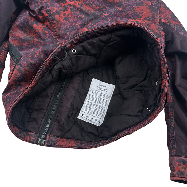 Stone Island 2013 Raso Gommato Red Camo Print OVD Jacket - XL