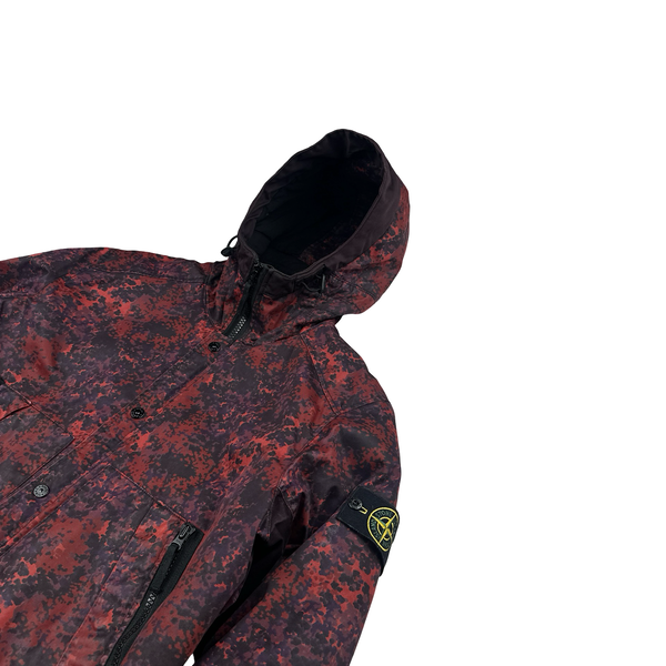 Stone Island 2013 Raso Gommato Red Camo Print OVD Jacket - XL