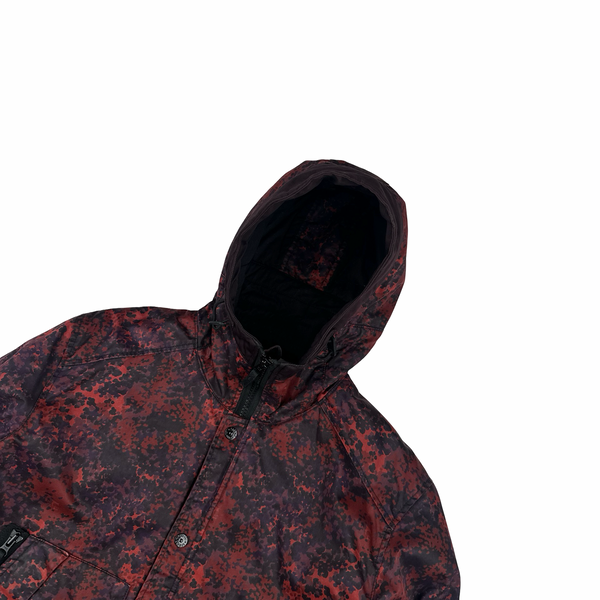 Stone Island 2013 Raso Gommato Red Camo Print OVD Jacket - XL