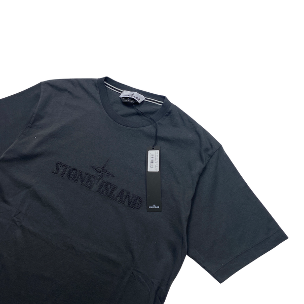 Stone Island 2022 Embroidered Spellout T Shirt - Medium