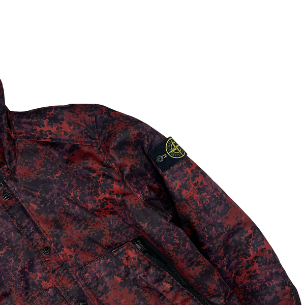 Stone Island 2013 Raso Gommato Red Camo Print OVD Jacket - XL