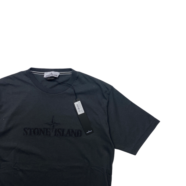 Stone Island 2022 Embroidered Spellout T Shirt - Medium
