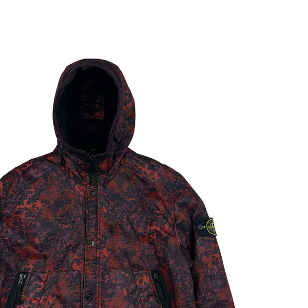 Stone Island 2013 Raso Gommato Red Camo Print OVD Jacket - XL