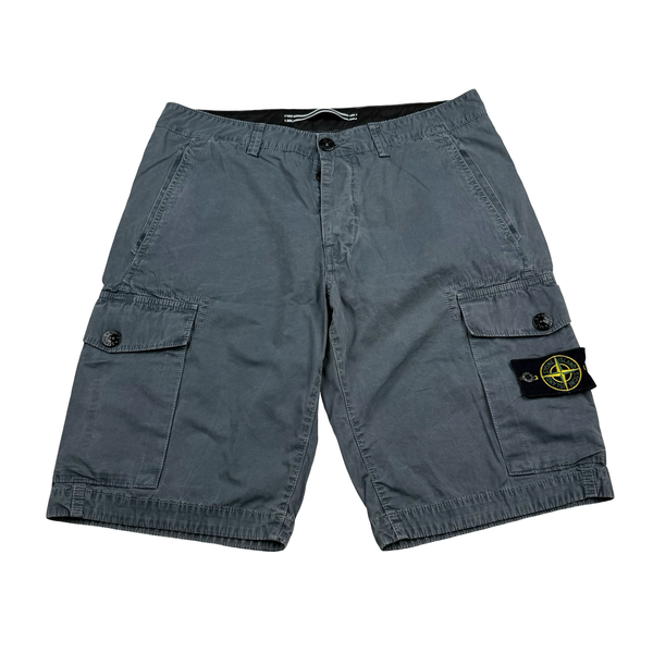 Stone Island 2017 Blue Cotton Cargo Shorts - 32" (Medium)