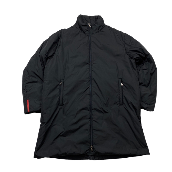 Prada Black Nylon Padded Parka Jacket - 3XL