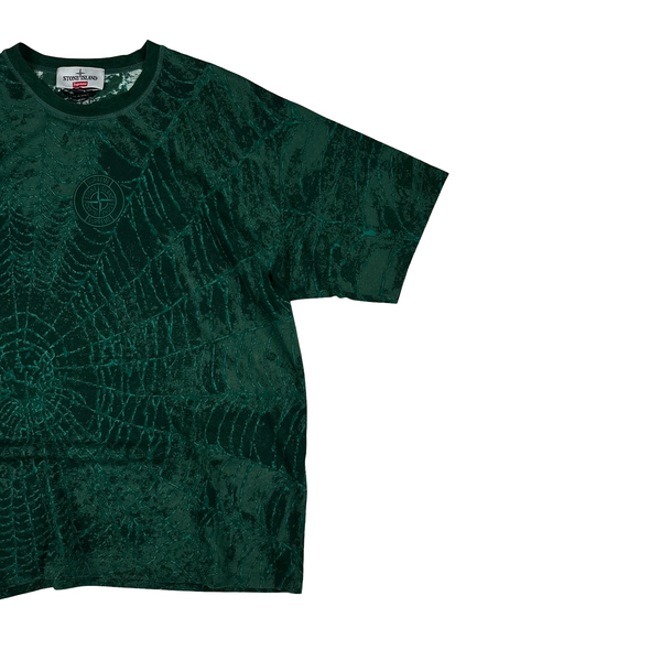 Stone Island x Supreme 2023 Green Spiderweb T Shirt - Large