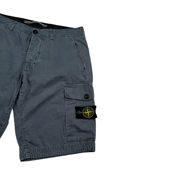 Stone Island 2017 Blue Cotton Cargo Shorts - 32" (Medium)