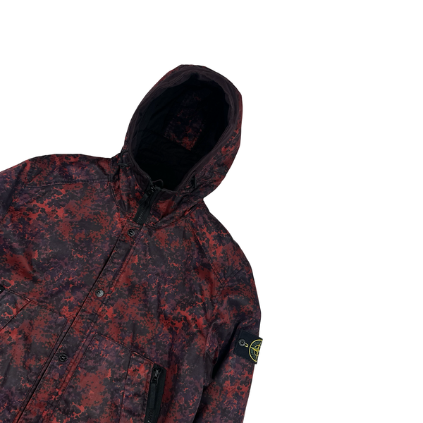 Stone Island 2013 Raso Gommato Red Camo Print OVD Jacket - XL