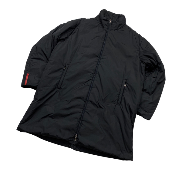 Prada Black Nylon Padded Parka Jacket - 3XL