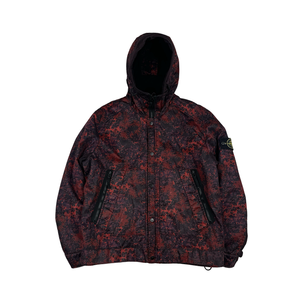 Stone Island 2013 Raso Gommato Red Camo Print OVD Jacket - XL