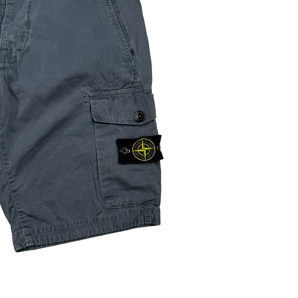 Stone Island 2017 Blue Cotton Cargo Shorts - 32" (Medium)