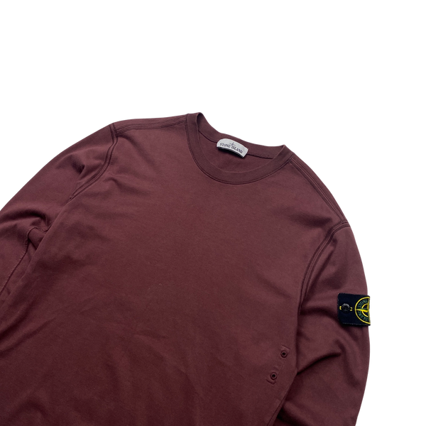 Stone Island 2019 Dark Red Lightweight Sweatshirt - Large