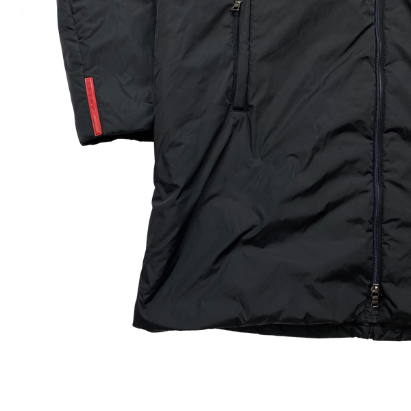 Prada Black Nylon Padded Parka Jacket - 3XL