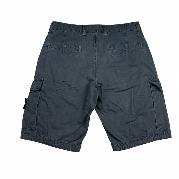 Stone Island 2017 Blue Cotton Cargo Shorts - 32" (Medium)