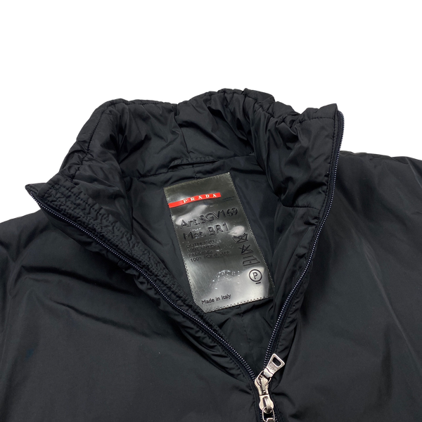 Prada Black Nylon Padded Parka Jacket - 3XL
