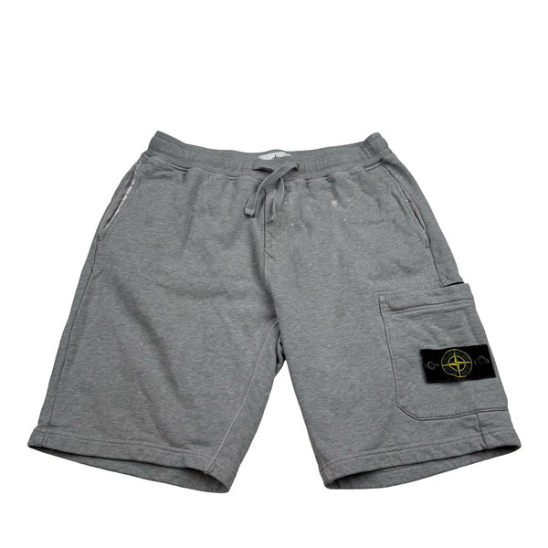 Stone Island 2021 Grey Cotton Shorts - Medium