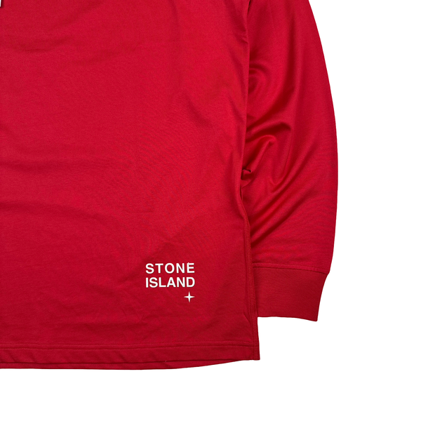 Stone Island 2022 Red Spellout Longsleeve T-Shirt - XXL