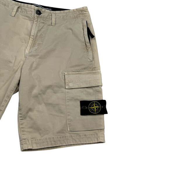 Stone Island 2024 RE Fit Beige Cargo Shorts - 29"