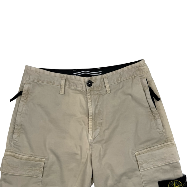 Stone Island 2024 RE Fit Beige Cargo Shorts - 29"