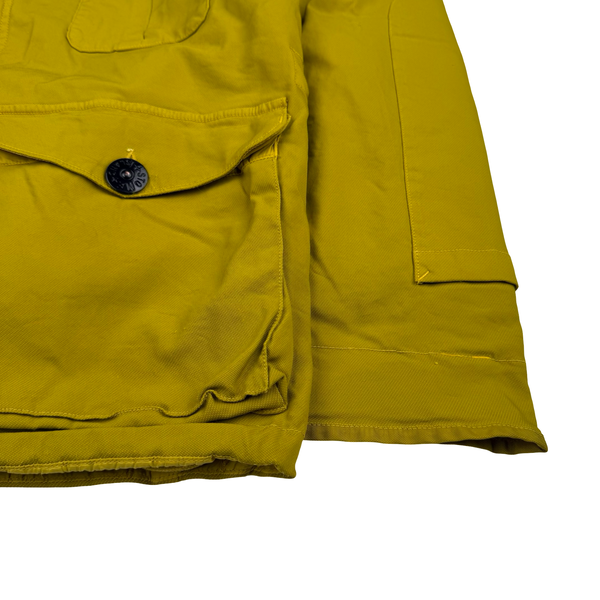 Stone Island Yellow 2006 Vintage Dutch Rope Lined Peaked Hood Multi Pocket Jacket - XL