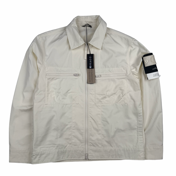 Stone Island 2024 Ivory O-Ventile Ghost Piece Overshirt - Small