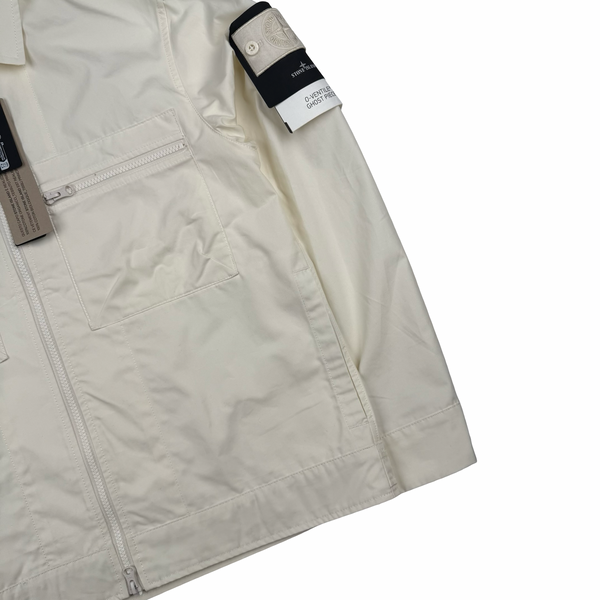 Stone Island 2024 Ivory O-Ventile Ghost Piece Overshirt - Small