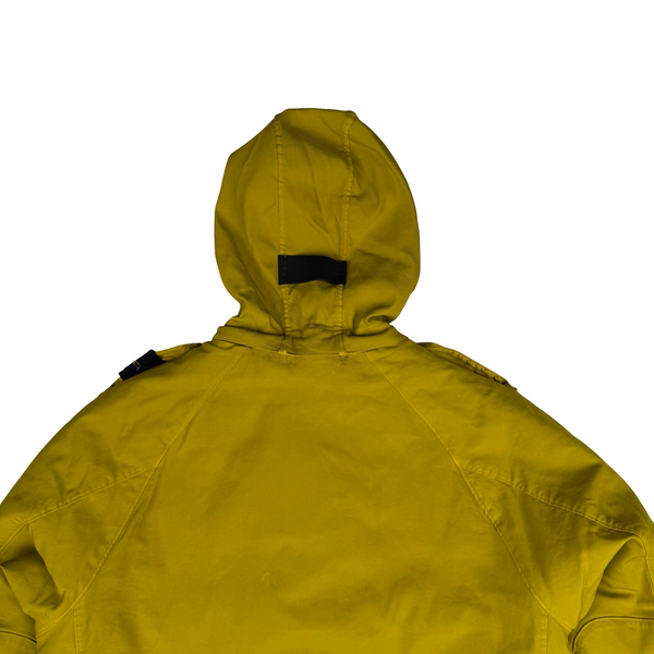 Stone Island Yellow 2006 Vintage Dutch Rope Lined Peaked Hood Multi Pocket Jacket - XL