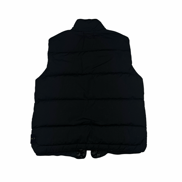 Stone Island 2022 Black Naslan Light Watro Down TC Puffer Gilet - XL
