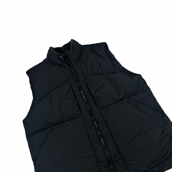 Stone Island 2022 Black Naslan Light Watro Down TC Puffer Gilet - XL
