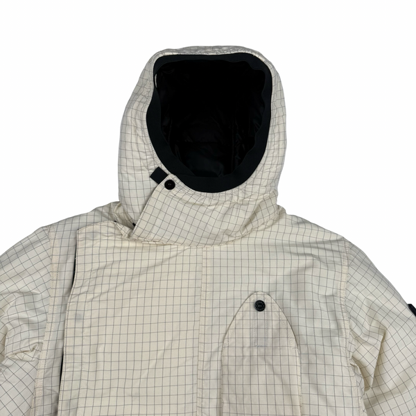 Stone Island 2020 Cream Reflective Ripstop Chine Primaloft Jacket - Small