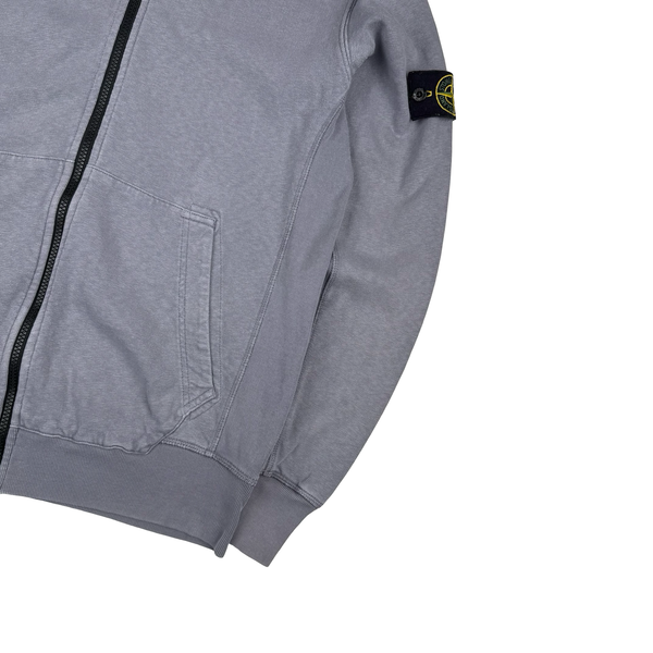 Stone Island 2015 Slate Cotton Zipped Hoodie - Large