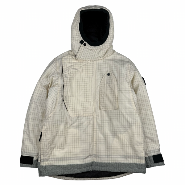Stone Island 2020 Cream Reflective Ripstop Chine Primaloft Jacket - Small