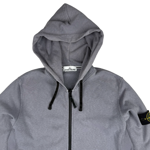 Stone Island 2015 Slate Cotton Zipped Hoodie - Large