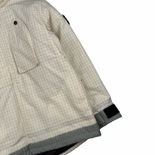 Stone Island 2020 Cream Reflective Ripstop Chine Primaloft Jacket - Small