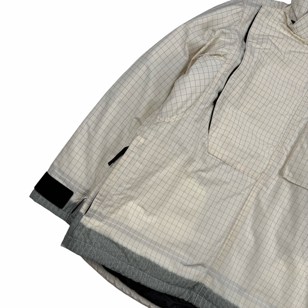 Stone Island 2020 Cream Reflective Ripstop Chine Primaloft Jacket - Small