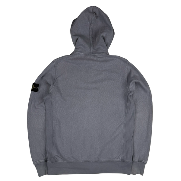 Stone Island 2015 Slate Cotton Zipped Hoodie - Large