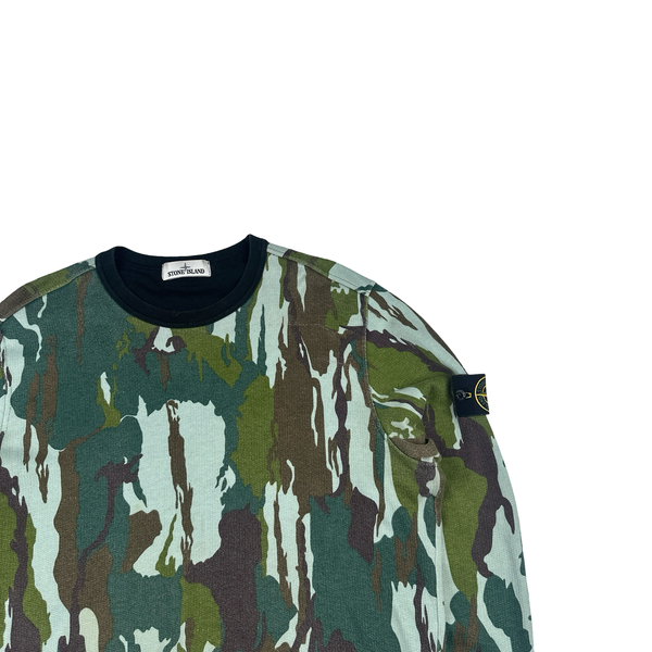 Stone Island 2015 Flowing Camo Cotton Crewneck Jumper - XL