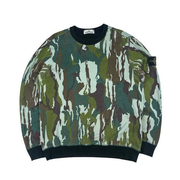 Stone Island 2015 Flowing Camo Cotton Crewneck Jumper - XL