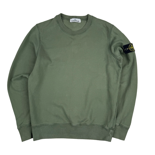 Stone Island Sage Cotton Crewneck Pullover Jumper - Small