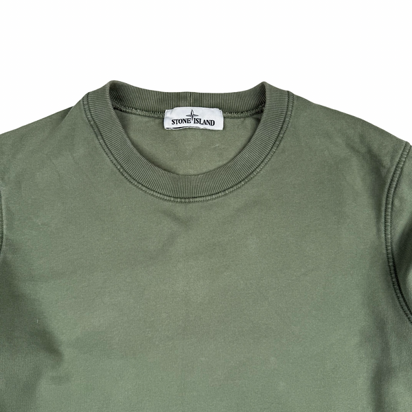 Stone Island Sage Cotton Crewneck Pullover Jumper - Small