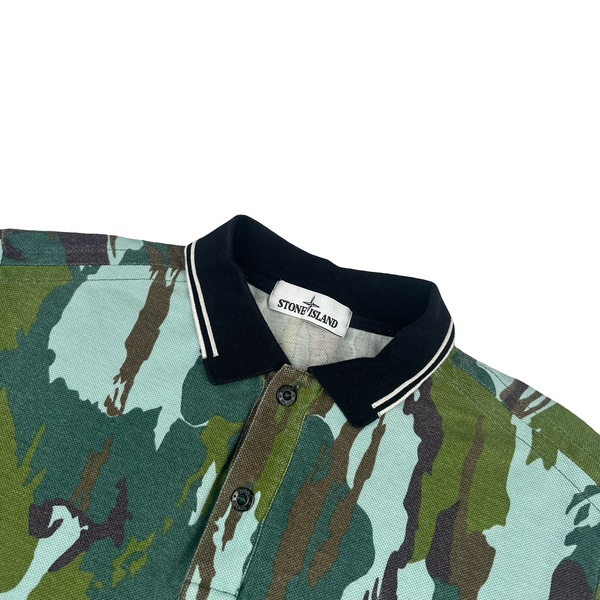 Stone Island 2015 Flowing Camo Polo Shirt - XL