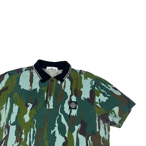 Stone Island 2015 Flowing Camo Polo Shirt - XL