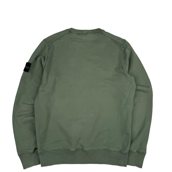 Stone Island Sage Cotton Crewneck Pullover Jumper - Small
