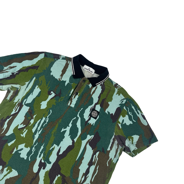 Stone Island 2015 Flowing Camo Polo Shirt - XL