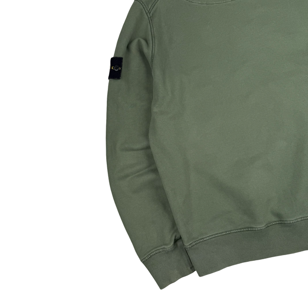 Stone Island Sage Cotton Crewneck Pullover Jumper - Small