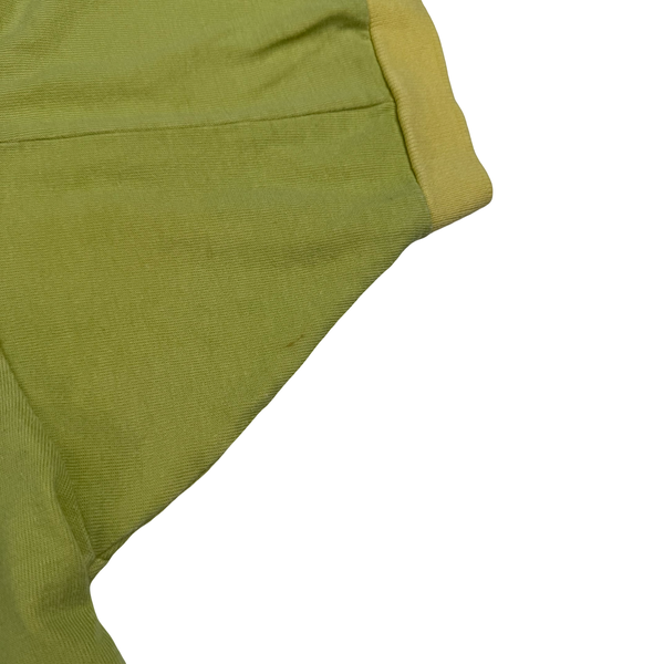 Stone Island 80's Spellout Vintage Yellow Cotton Blend Tennis Shirt - Medium